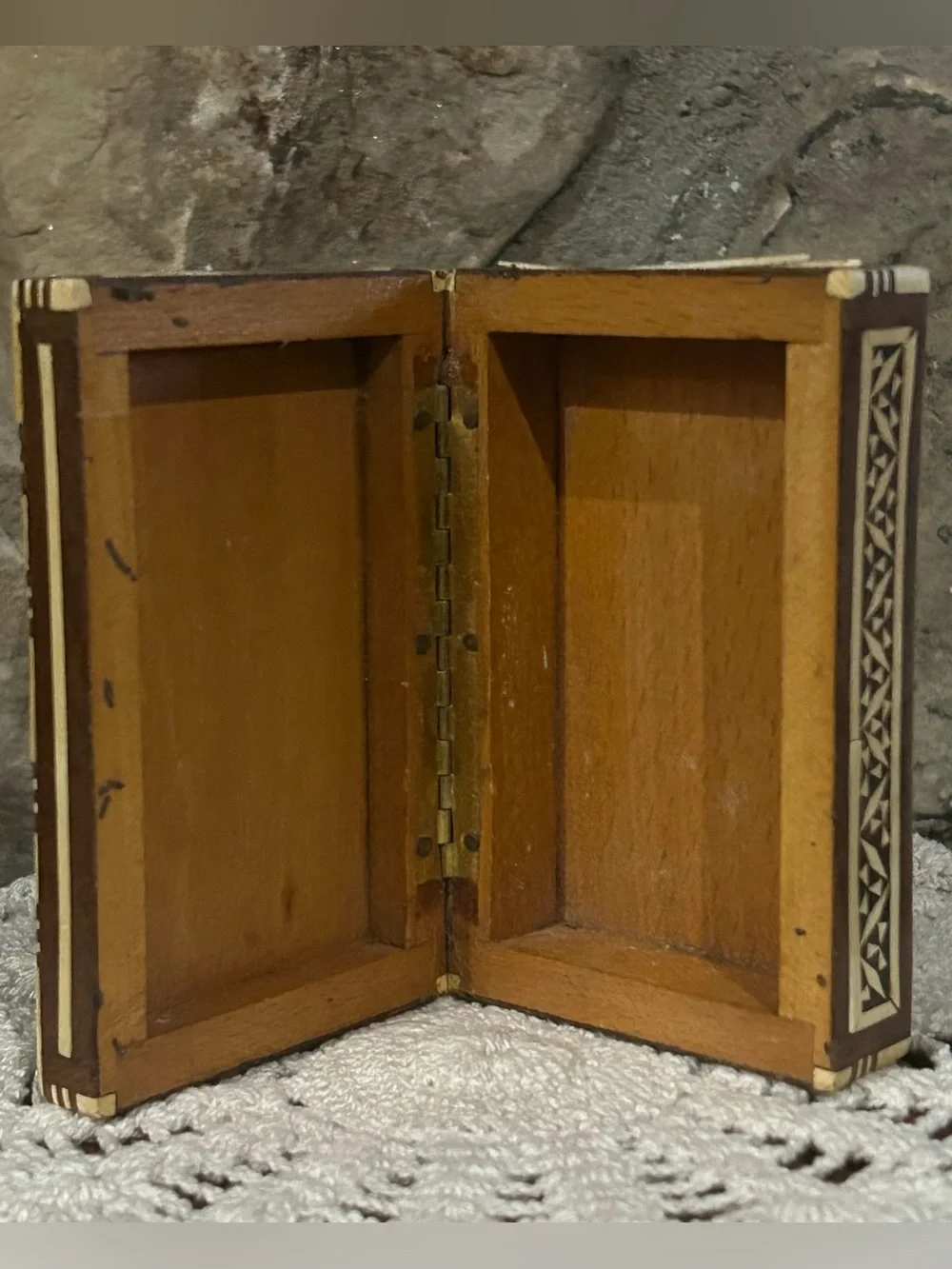 Vintage Middle Eastern Marquetry Jewelry Box